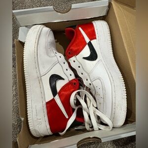 Nike Air Force 1 Red and White (GS)